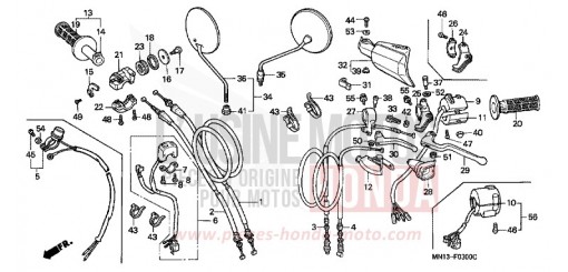 HANDLE LEVER/SWITCH/CABLE XR600RW de 1998
